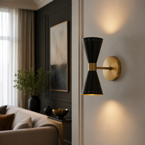 Aplique Lunora en salón moderno